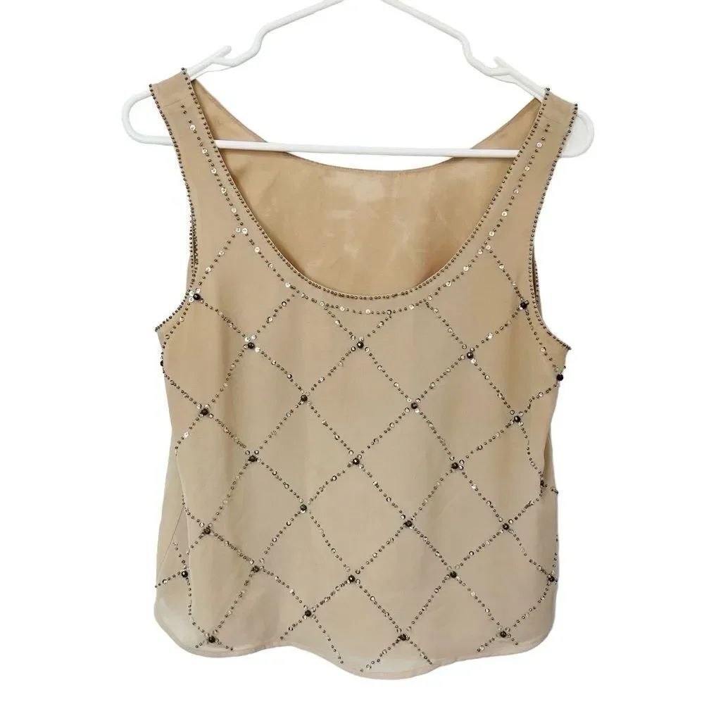 🔥4/$25 Forever 21 Beaded Sleeveless Tank Top